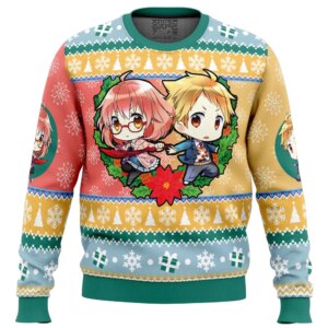 Akihito and Mirai Beyond the Boundary Ugly Christmas Sweater