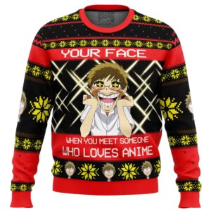 Akihito and Mirai Beyond the Boundary Ugly Christmas Sweater