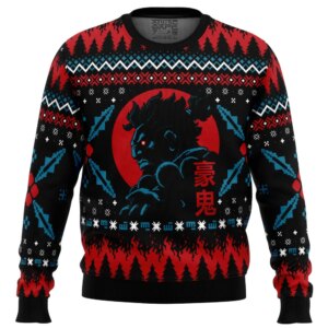 Akuma Street Fighter Ugly Christmas Sweater