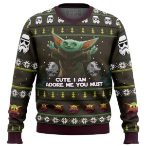 Baby Yoda Cute Mandalorion Star Wars Ugly Christmas Sweater