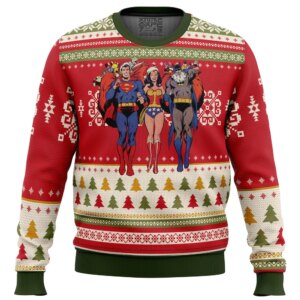 Batman superman Wonder woman Ugly Christmas Sweater