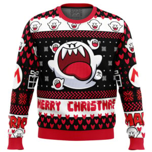 Boo Mario Bros Ugly Christmas Sweater