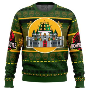 Bowser Castle Mario Bros Ugly Christmas Sweater