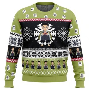 Chibi Christmas Gyomei Himejima Demon Slayer Ugly Christmas Sweater