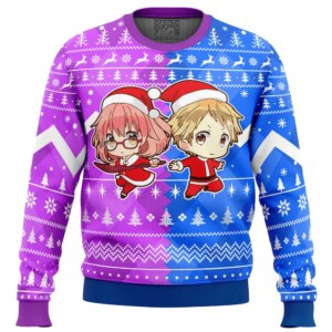 Christmas Akihito And Mirai Beyond the Boundary Ugly Christmas Sweater