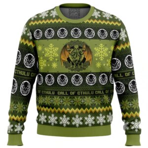 Christmas Call of Cthulu Board Games Ugly Christmas Sweater