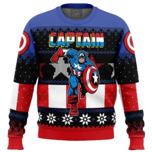 Christmas Captain America Marvel Comics Ugly Christmas Sweater