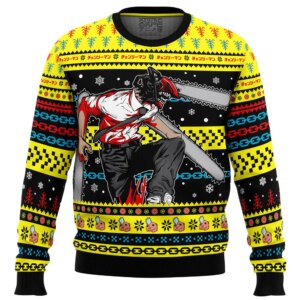 Christmas Chainsaw Man Chainsaw Man Ugly Christmas Sweater