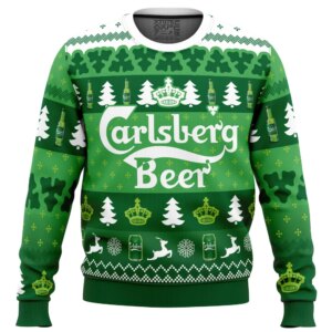 Christmas Drink Carlsberg Beer Ugly Christmas Sweater