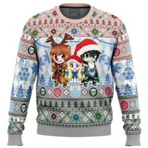 Christmas Filo, Naofumi And Raphtalia The Rising Of The Shield Hero Ugly Christmas Sweater