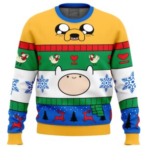 Christmas Finn and Jake Adventure Time Ugly Christmas Sweater