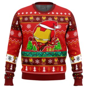 Christmas Iron Man Chibi Marvel Comics Ugly Christmas Sweater