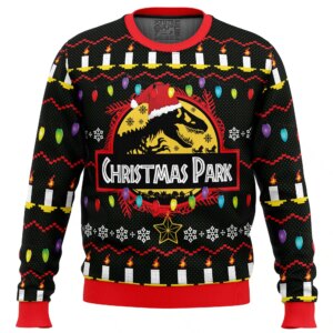 Christmas Park Jurassic Park Ugly Christmas Sweater