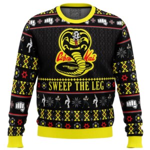 Cobra Kai Sweep The Leg Karate Kid Ugly Christmas Sweater