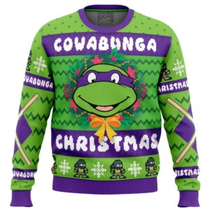 Cowabunga Donatello Christmas Teenage Mutant Ninja Turtles Ugly Christmas Sweater