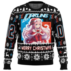 Darling Merry Christmas Darling in the Franxx Ugly Christmas Sweater