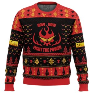 Fight The Power Tengen Toppa Gurren Lagann Ugly Christmas Sweater