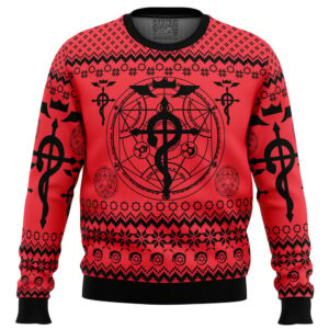 Flamel's Cross x Transmutation Circle Fullmetal Alchemist Ugly Christmas Sweater