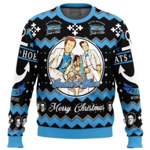 Funny Cool Boats and Hoes Ugly Christmas Sweater