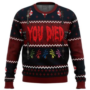 Resident Evil You Died Ugly Christmas Sweater