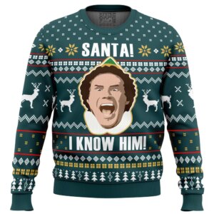 Santa I Know Him Elf Ugly Christmas Sweater