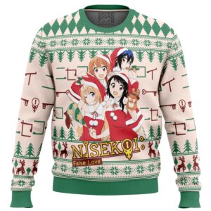 Santa Kosaki, Chitoge, Seishiro, Marika Nisekoi Ugly Christmas Sweater