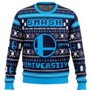 Smash University Super Smash Bros Ugly Christmas Sweater