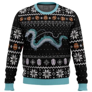 Studio Ghibli Haku Spirited Away Miyazaki Ugly Christmas Sweater