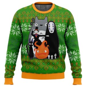 Studio Ghibli Miyazaki Squad Ugly Christmas Sweater