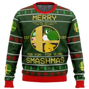 Super Smash Bros Merry Smashmas Ugly Christmas Sweater