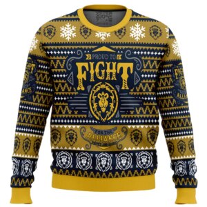 World Of Warcraft Fight for Alliance Ugly Christmas Sweater