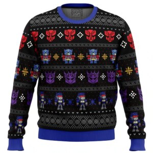 Xmas in Disguise Transformers Ugly Christmas Sweater