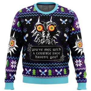 You Met With a Terrible Fate Majora’s Mask Zelda Ugly Christmas Sweater