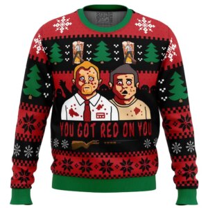 You’ve Got Red On You Shaun of the Dead Ugly Christmas Sweater