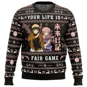 Your Life is Fair Game Future Diary Ugly Christmas Sweater