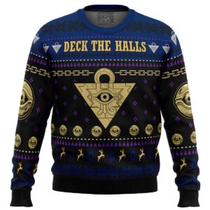 Yugioh Deck the Halls Ugly Christmas Sweater