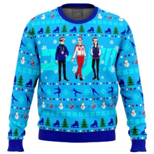 Yuri on Ice The Top 3 Ice Skaters Ugly Christmas Sweater