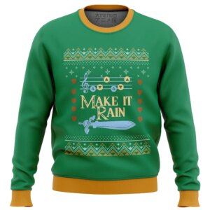 Zelda Make it Rain Ugly Christmas Sweater